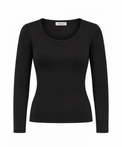 Long Sleeve Basic Top - Black