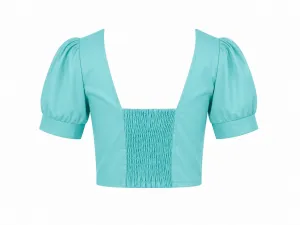 Puffed Sleeves Top - Mint