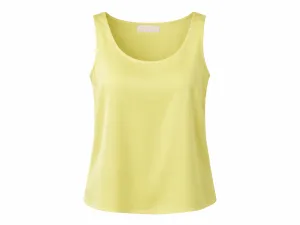 Sleeveless Round Neck Top - Butter Yellow