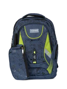 Topten Accessories Ultimate School Backpack Unisex Blue/Lime