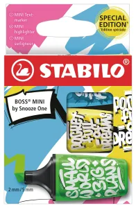 STABILO BOSS MINI by Snooze One Wallet of 3 Highlighters