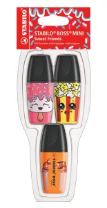 STABILO BOSS MINI Sweet Friends clamshell of 3 Highlighters