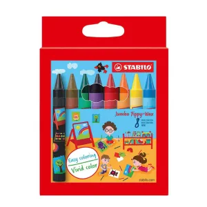 STABILO Jumbo Yippy-Wax Crayons Box of 8 Colors