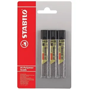 STABILO Mine 3207 Mechanical Pencil leads HB, 0.7 mm, display of 60 vials (12 leads per vial)