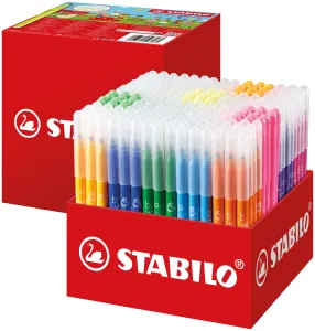 STABILO Trio A-Z Felt-Tip Pens XL School Box of 240, 20 Colors