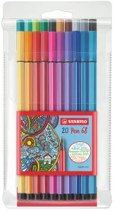 STABILO Pen 68 Felt-Tip Pens Pack of 20 Colors