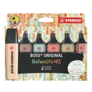 STABILO BOSS ORIGINAL NatureCOLORS Wallet of 6 Highlighters
