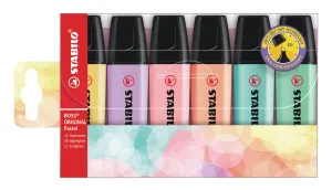 STABILO BOSS ORIGINAL Pastel Wallet of 6 Highlighters
