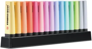 STABILO BOSS ORIGINAL Pastel Desk Set of 15 Highlighters