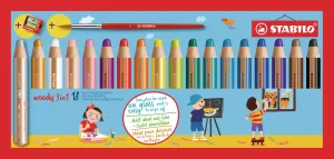 STABILO woody 3 in 1 Set of 18 Colors