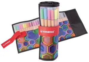 STABILO point 88 ARTY Fineliners Roll-Up Case of 25 Colors