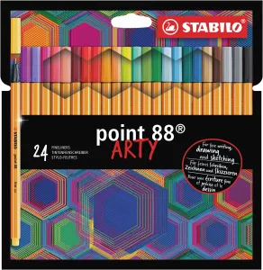 STABILO point 88 ARTY Fineliners Pack of 24 Colors