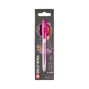 Sakura Gelly Roll Metallic Retractable Gel Pens, 3-Pack Red-Pink-Purple 1 Set