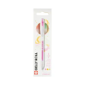 Sakura Gelly Roll Stardust Retractable Glitter Gel Pens, 3-Pack Orange-Rose-Emerald 1 Set