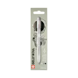 Sakura Gelly Roll Retractable Gel Pens, Special 3-Pack Metallic Black-Silver-Black 1 Set