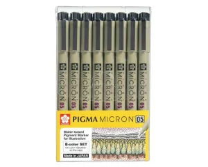 Sakura Pigma Micron Pens 05 Line Drawing 8 Color Set
