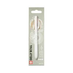 Sakura Gelly Roll Classic Retractable Gel Pens, 3-Pack White Set