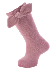 BOW socks- Light Pink