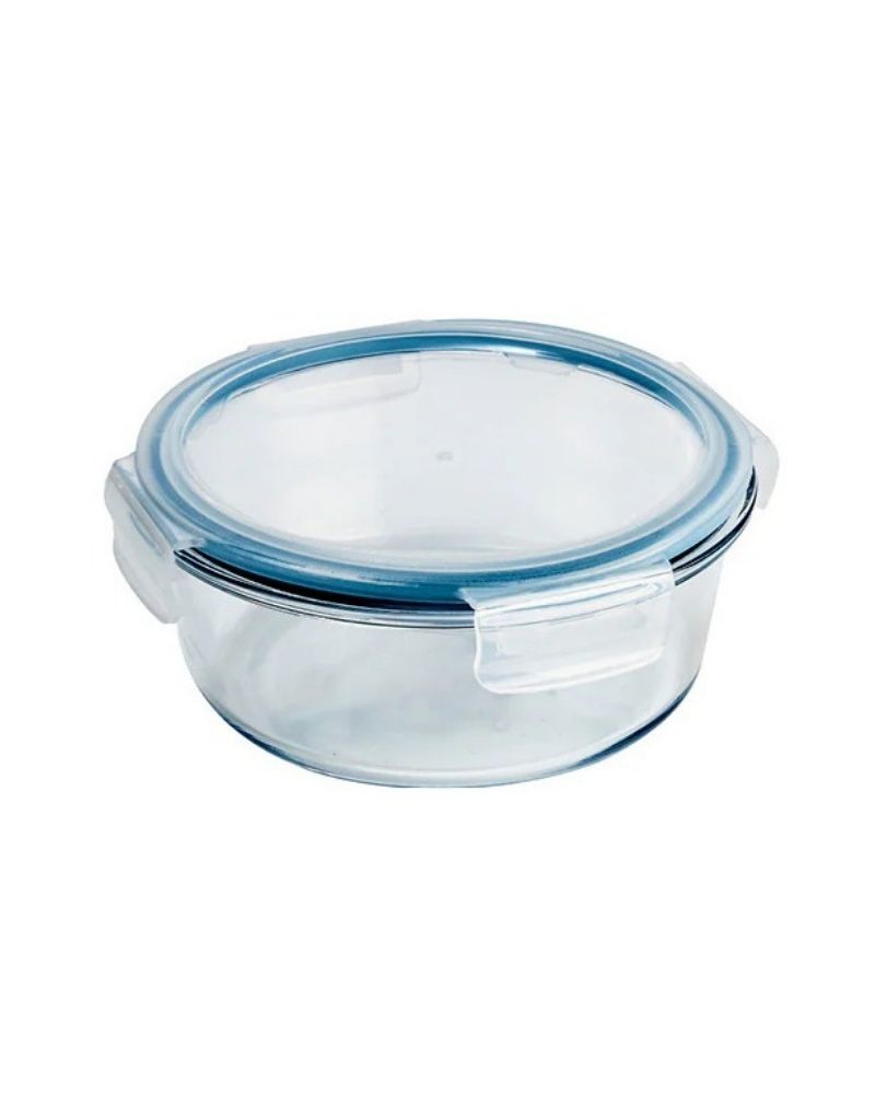 Luciano High borosilicate Round glass container with easy snap lid 620ml (14.9x5.9cm) b/24