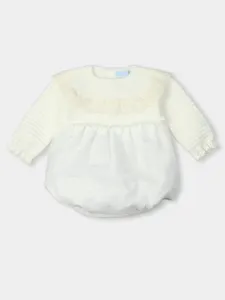 Mac ilusion knitted romper- Off white
