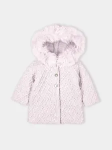 Mac ilusion Fur hood coat- Pink