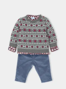 Mac ilusion Boys 3 pcs Christmas set- Grey
