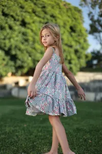 Meraki black & white floral vichy-