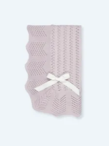 Mac ilusion wavy trim blanket- orchid