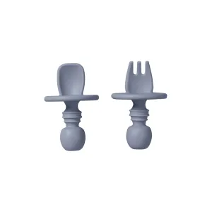 Saro Anti-choking initiation cutlery- Blue Mist