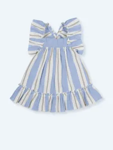 Mac ilusion Stripes dress- Blue