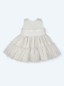 Mac ilusion Tulle dress- Off White