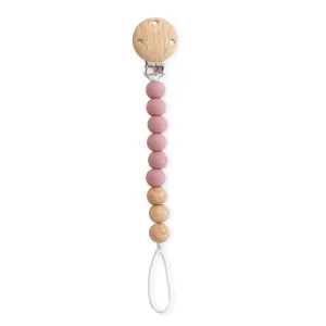 Saro Baby Woody Pacifier Chain- Pink