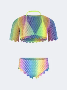 Oil And Gaz Soft Kids-Girls Beach Bikini Set Green