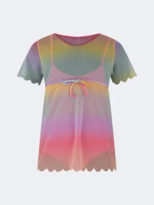 Oil And Gaz Colorful Kids-Girls Beach Monokini Pink