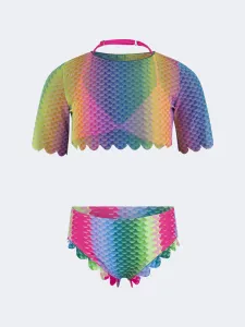 Oil And Gaz Soft Kids-Girls Beach Bikini Set Pink