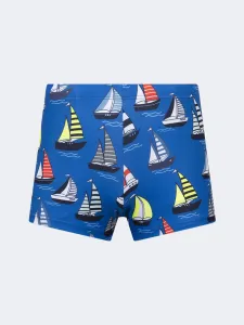Oil And Gaz Stretchy Kids-Boys Beach Swim Short Blue