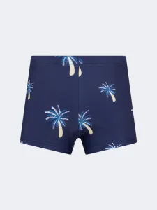 Oil And Gaz Stretchy Kids-Boys Beach Swim Short Light Blue
