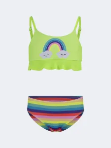 Oil And Gaz Cute Kids-Girls Beach Bikini Set Green