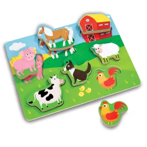 Woodlets Chunky Farm 7-Piece Wooden Puzzle