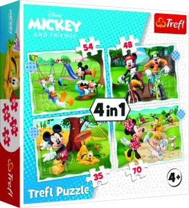 Trefl Puzzles 4In1 Mickey Mouse Nice Day