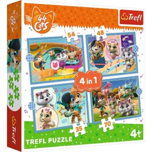 Trefl Puzzle 4In1 The Cat Team 8Pcs