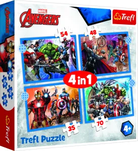 Trefl Puzzles 4In1 Brave Avengers Disney Marvel The Avenger