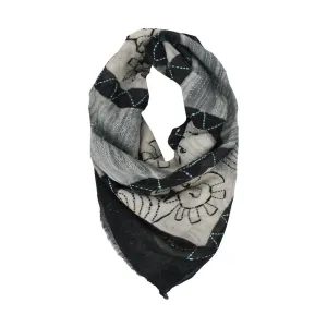Grey & Black Wool Scarf
