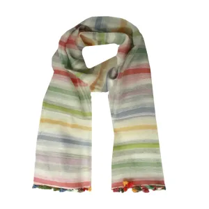 Colorful Striped Silk Scarf