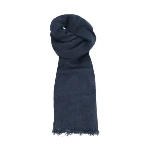 Navy Blue Lamb Wool Scarf