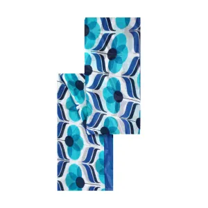 Blue Bloom Cotton Scarf