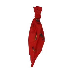 Red Leaves Wool Scarf