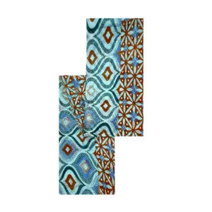 Moucharabieh Blue Cotton Scarf