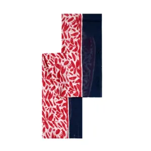 Red Leaves Denim Cotton Scarf