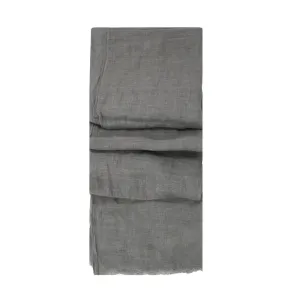 Dark Grey Linen Scarf